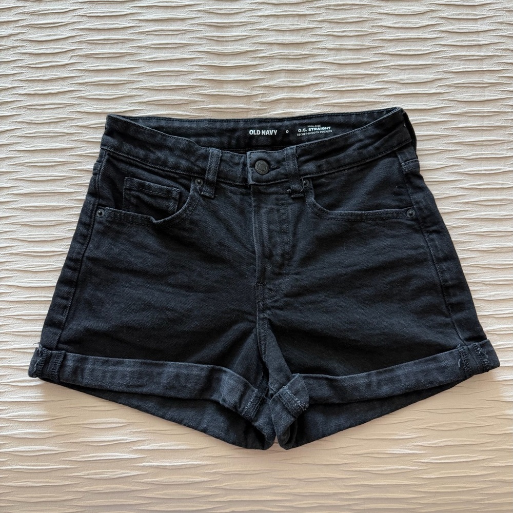 Old Navy Women's Black Denim Jean Shorts Size 0